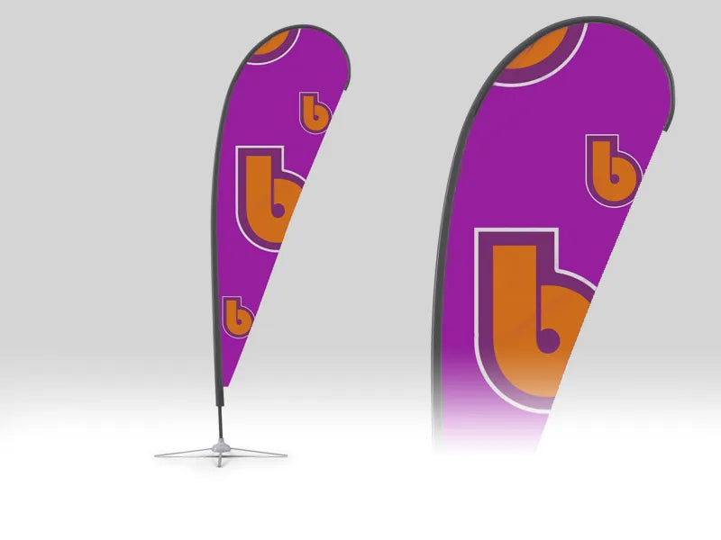 Bedruckte Beachflag Drop in Hamburg von Billig-Banner24 bestellen