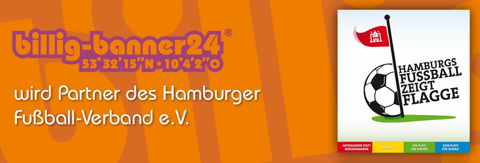 billig-banner24® wird Partner des Hamburger Fußball-Verband e.V.