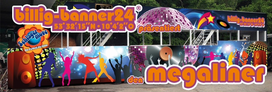 billig-banner24® präsentiert: den „Megaliner“ von JP Events auf dem Schlagermove 2014 in Hamburg