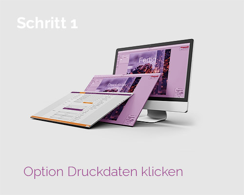 Anleitungsschritt 1 Datenupload mit dem einfach zu bedienenden Gestaltungswerkzeug