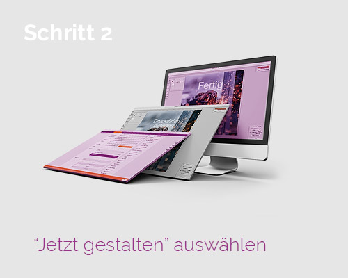 Anleitungsschritt 2 Datenupload mit dem einfach zu bedienenden Gestaltungswerkzeug